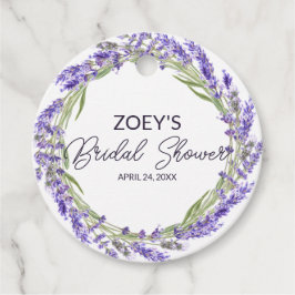 Liebe und Lavendel | Elegantes florales Brautparty Geschenkanhänger