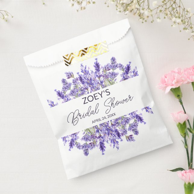 Liebe und Lavendel | Elegantes florales Brautparty Geschenktütchen (Versiegelt)