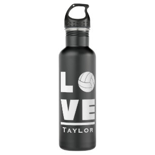 Liebe und Lebe Volleyball Sport Fan Benutzerdefini Edelstahlflasche