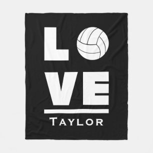 Liebe und Lebe Volleyball Sport Fan Benutzerdefini Fleecedecke