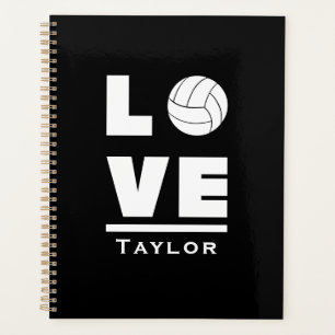 Liebe und Lebe Volleyball Sport Fan Benutzerdefini Planer