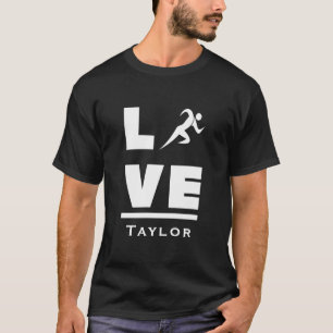 Liebe und Leben Leichtathletik-Leichtathletik-Spor T-Shirt