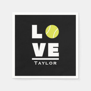 Liebe und Leben Tennis Sport Fan Benutzerdefiniert Serviette