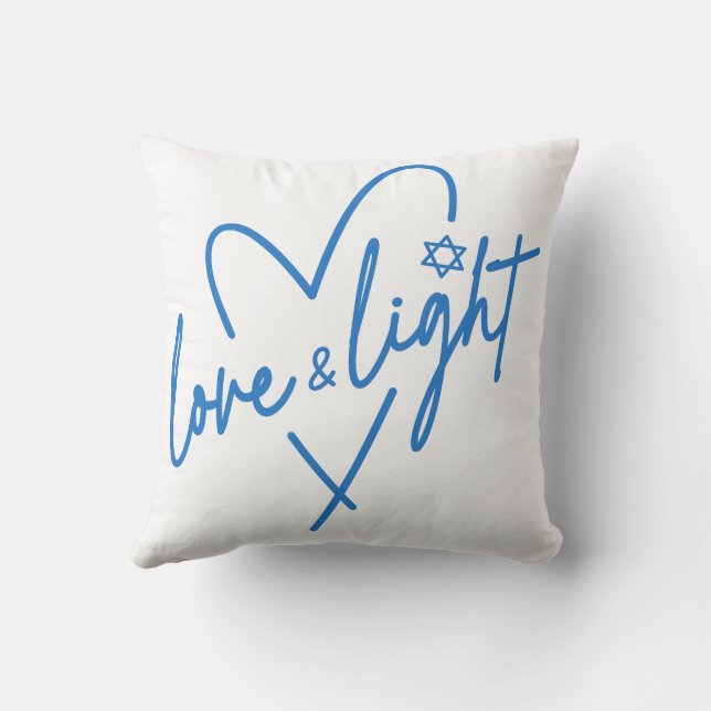 Liebe und leichte Hanukka Kissen (Rückseite)