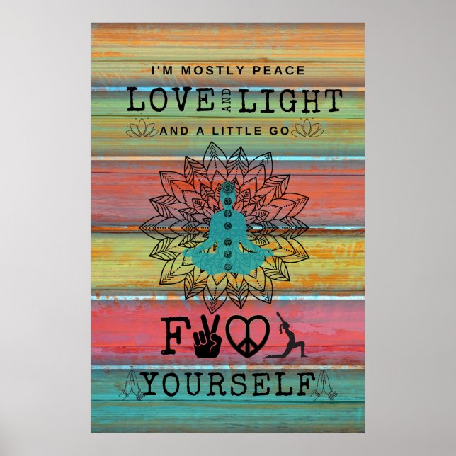 Liebe und leichter Yoga Poster (Vorne)