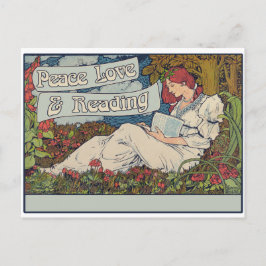 Liebe und Lesen Postkarte