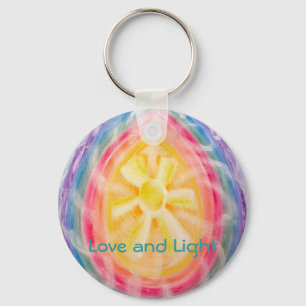 Liebe und Licht chakra Schlüsselanhänger