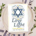 Liebe und Licht | Collage aus Hanukkah-Foto Feiertagskarte<br><div class="desc">Liebe und Licht | Collage aus Hanukkah-Foto</div>