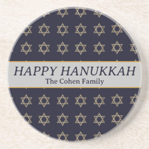 Liebe und Licht Einfache Elegant Hanukkah Famili Getränkeuntersetzer