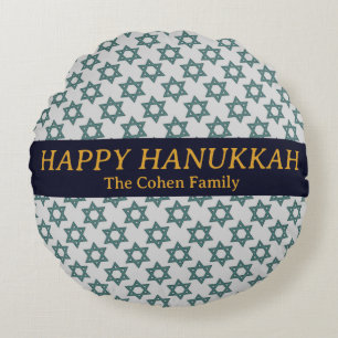 Liebe und Licht Einfache Elegant Hanukkah Famili Rundes Kissen