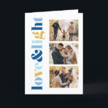 "Liebe und Licht" Galerie 3 Foto Hanukkah Feiertagskarte<br><div class="desc">Diese schönen Hanukkah Grußkarten sind vollständig anpassbar. Fügen Sie Ihr eigenes Foto und Ihre Nachricht für eine von einem freundlichen Design.</div>