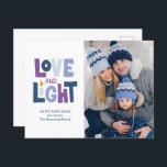 "Liebe und Licht" Happy Hanukkah Foto Ferienkarte Feiertagspostkarte<br><div class="desc">"Liebe und Licht" Happy Hanukkah Foto Holiday Design.</div>