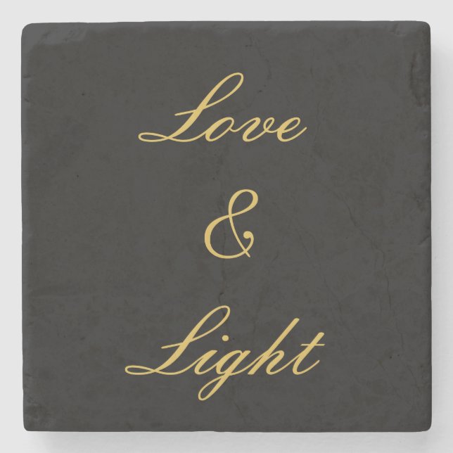 Liebe und Licht Steinuntersetzer (Vorderseite)