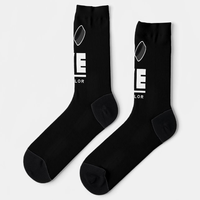 Liebe und Live-Eishockey-Sportfächer Individuelle  Socken (Linkes Detail)