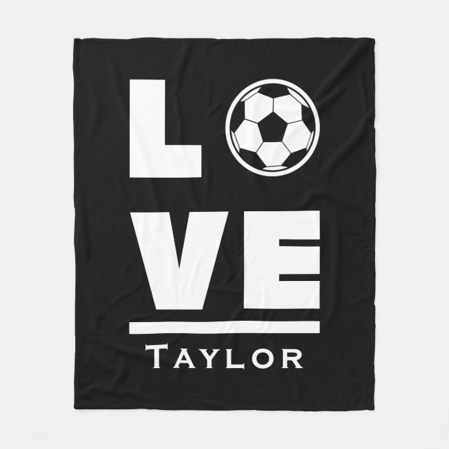 Liebe und Live-Fußball-Sportfan Fleecedecke (Vorderseite)