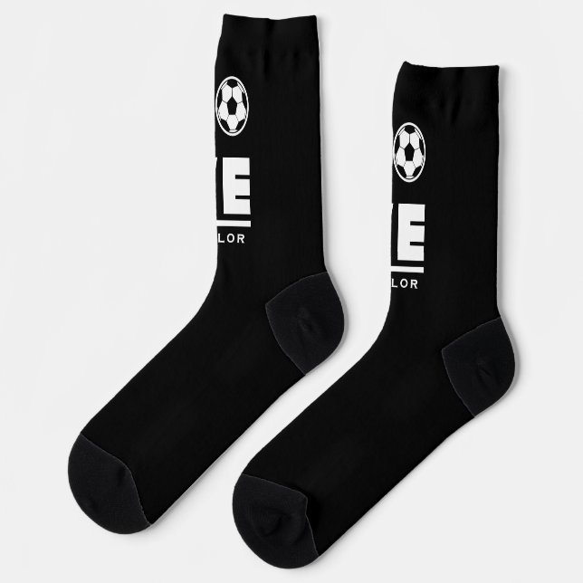 Liebe und Live-Fußball-Sportfan Socken (Linkes Detail)