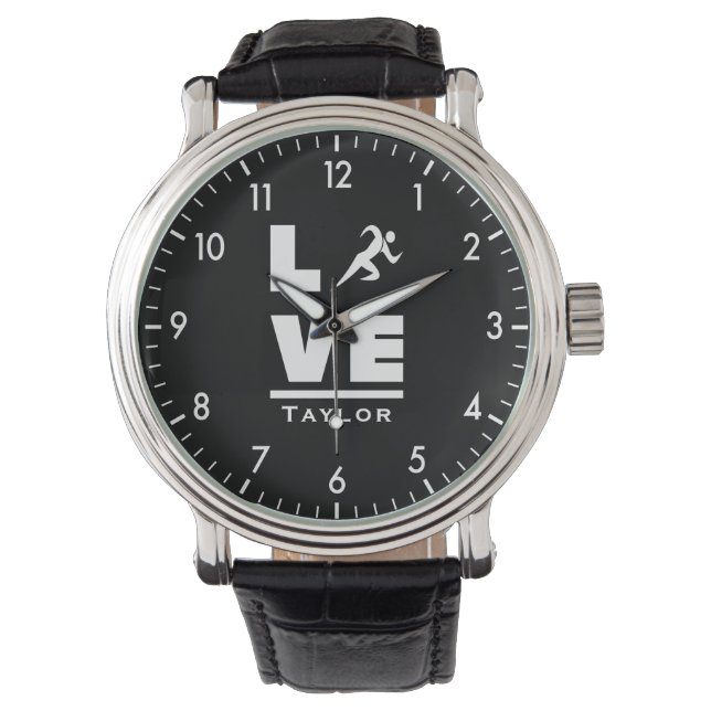 Liebe- und Live-Leichtathletik-Track- und Field-Sp Armbanduhr (Vorderseite)
