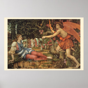 Liebe und Maiden von John Stanhope Poster