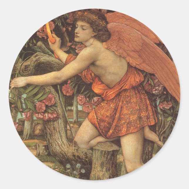 Liebe und Maiden von John Stanhope Runder Aufkleber (Vorderseite)