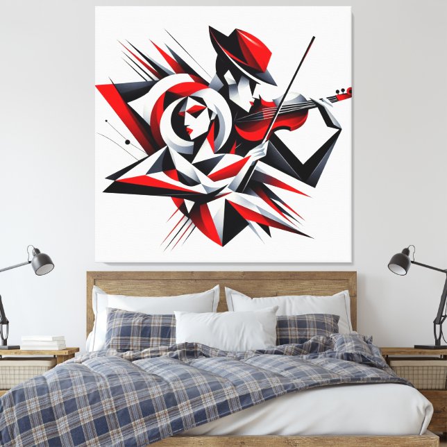 Liebe und Musik Leinwanddruck (Insitu (Schlafzimmer))