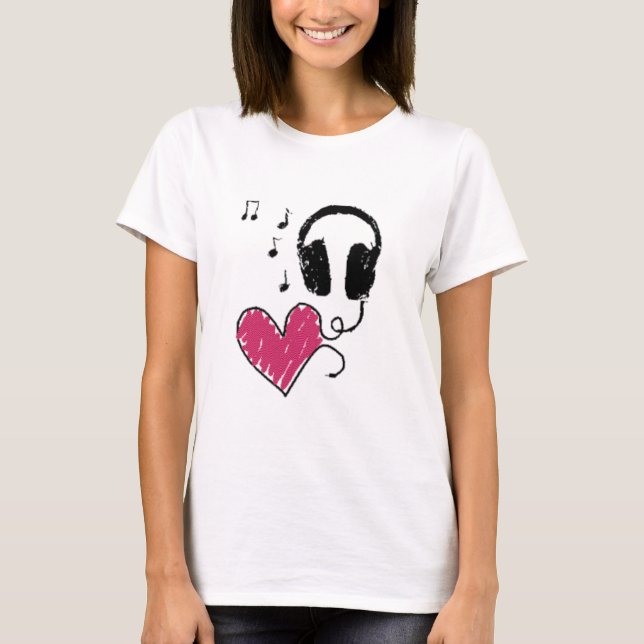 Liebe und Musik T-Shirt (Vorderseite)