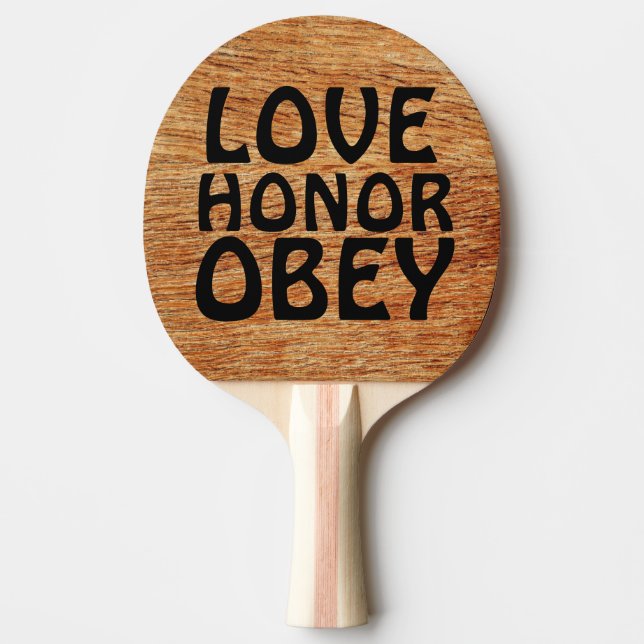 Liebe- UND OBEY PING PONG PADDLES Tischtennis Schläger (Vorderseite)