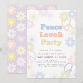 Liebe und Party 1. Geburtstag Einladung