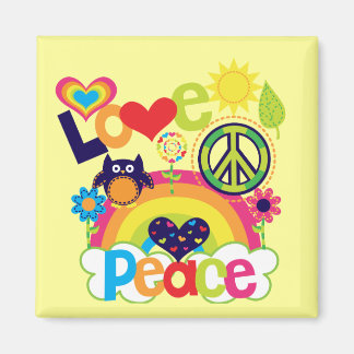 Liebe und Peace Baby Magnet