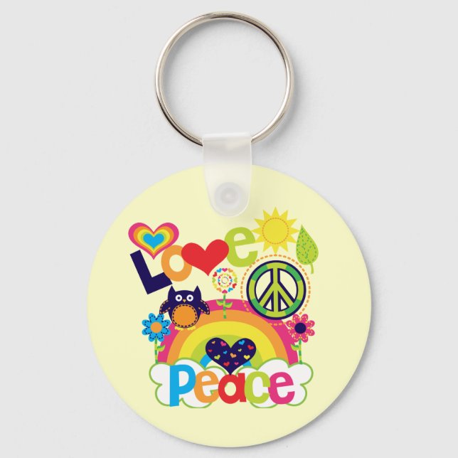 Liebe und Peace Baby Schlüsselanhänger (Vorderseite)