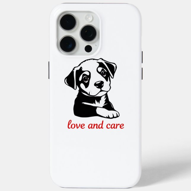 Liebe und pflegende Welpe Case-Mate iPhone Hülle (Rückseite)