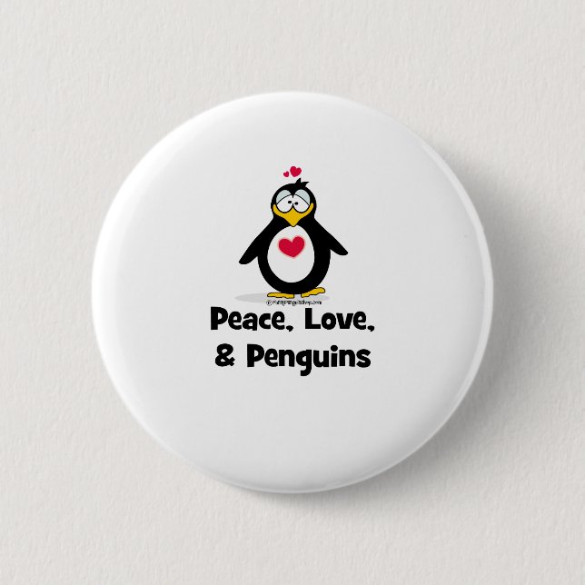 Liebe und Pinguine Button (Vorderseite)