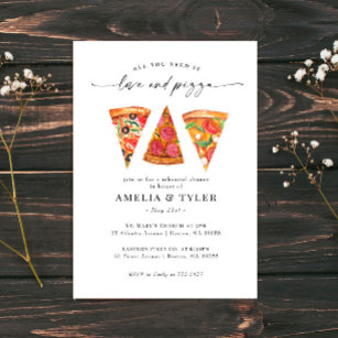 Liebe und Pizza Probe Einladung