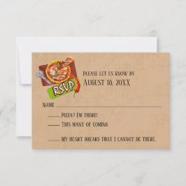 Liebe und Pizza Wedding RSVP Cards Karte