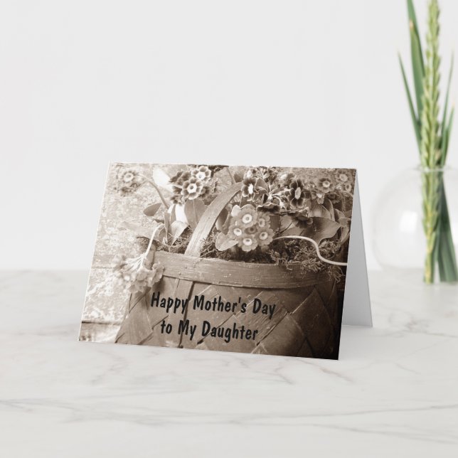 LIEBE UND PREIS FÜR IHREN DAUGHTER AM MUTTER KARTE (Vorderseite)