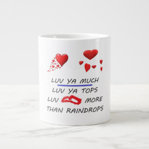 Liebe- und Regalgedicht rot und schwarz Jumbo-Tasse