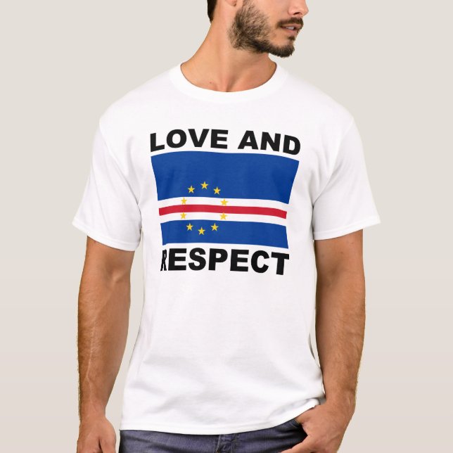 Liebe und Respekt für den T - Shirt der Cabo Verde (Vorderseite)