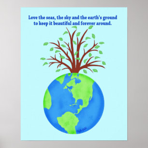 Liebe und retten die Erdfür immer Umwelt-Kunst Poster