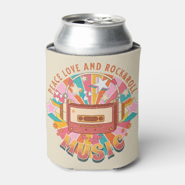 Liebe und Rock & Roll Dosenkühler (Kanne Vorderseite)