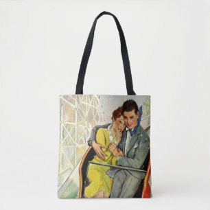 Liebe und Romantik im Vintage-Stil, Achterbahnfahr Tasche