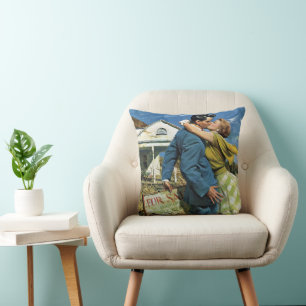 Liebe und Romantik im Vintage-Stil: Frischvermählt Kissen