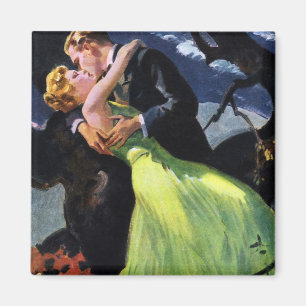 Liebe und Romantik im Vintage-Stil, romantischer K Magnet