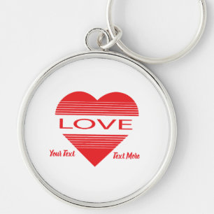 Liebe- und Romantik-Konzeptdesign mit Herzelemente Schlüsselanhänger