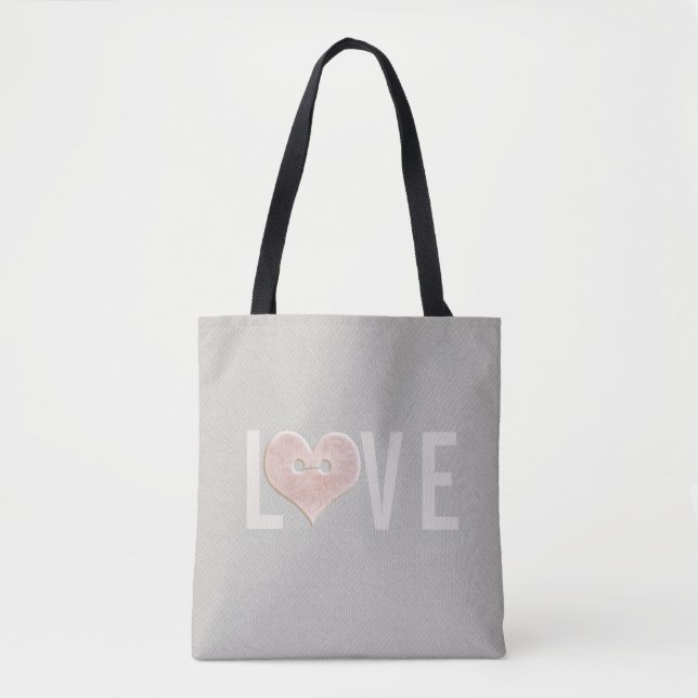 LIEBE und rosa Herz | Tragetasche Tasche (Vorderseite)