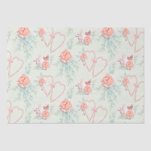Liebe und Rose, Aquarellpapier Seidenpapier (Vorderseite)