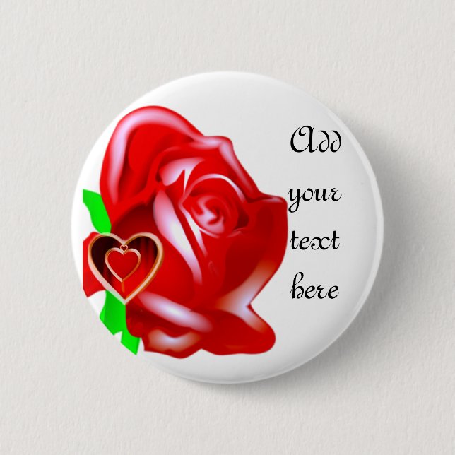 Liebe und Rose_ Button (Vorderseite)