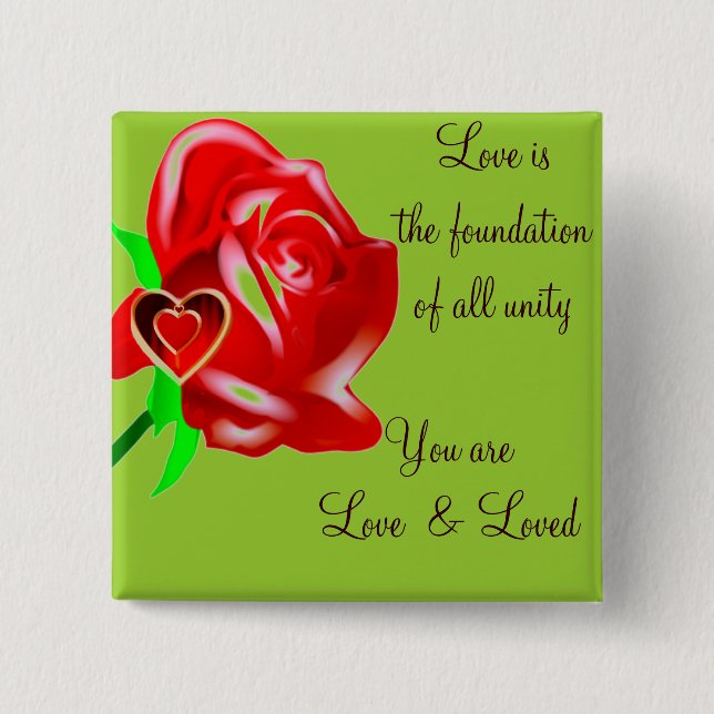 Liebe und Rose_ Button (Vorderseite)