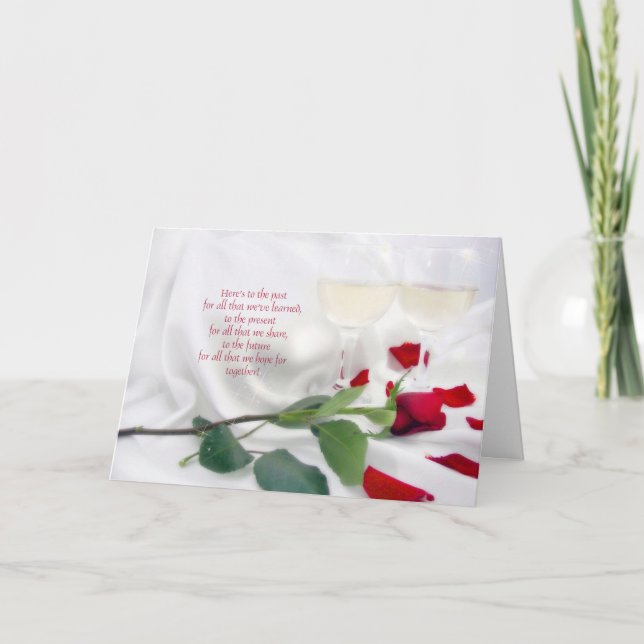 Liebe und Rose Karte (Vorderseite)