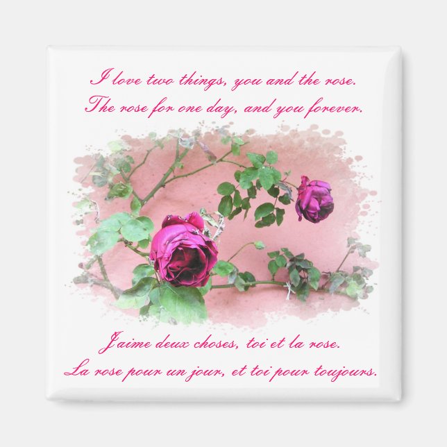 Liebe und Rose Magnet (Vorne)