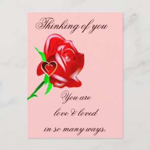 Liebe und Rose_ Postkarte