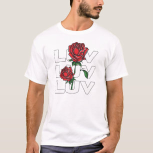 Liebe und Rose T-Shirt